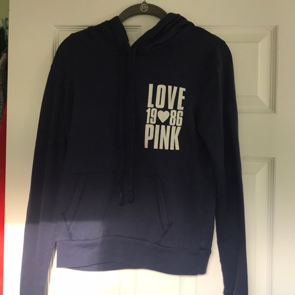 Navy blue PINK hoodie